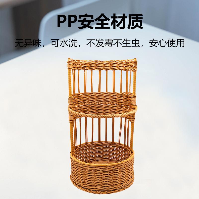 长条法棍面篮GXO实心P线衬包不包锈钢架面篮欧美式烘焙手工P编织