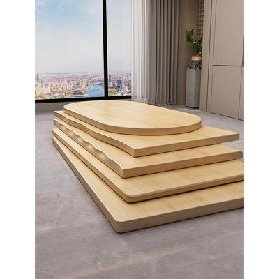 木木实木板原圆形长方形电脑升降EXF桌面板书桌飘异窗吧台面松形