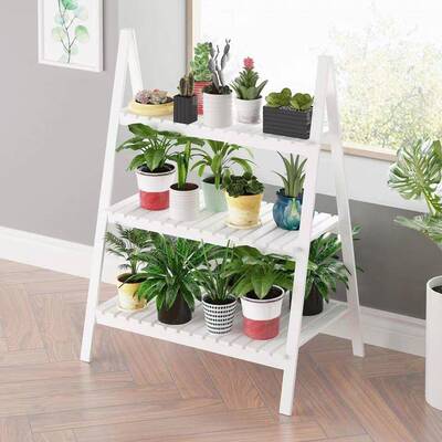 折花叠质花架阳多肉实木架子多层室内客NRS厅台落地式木植物花盆