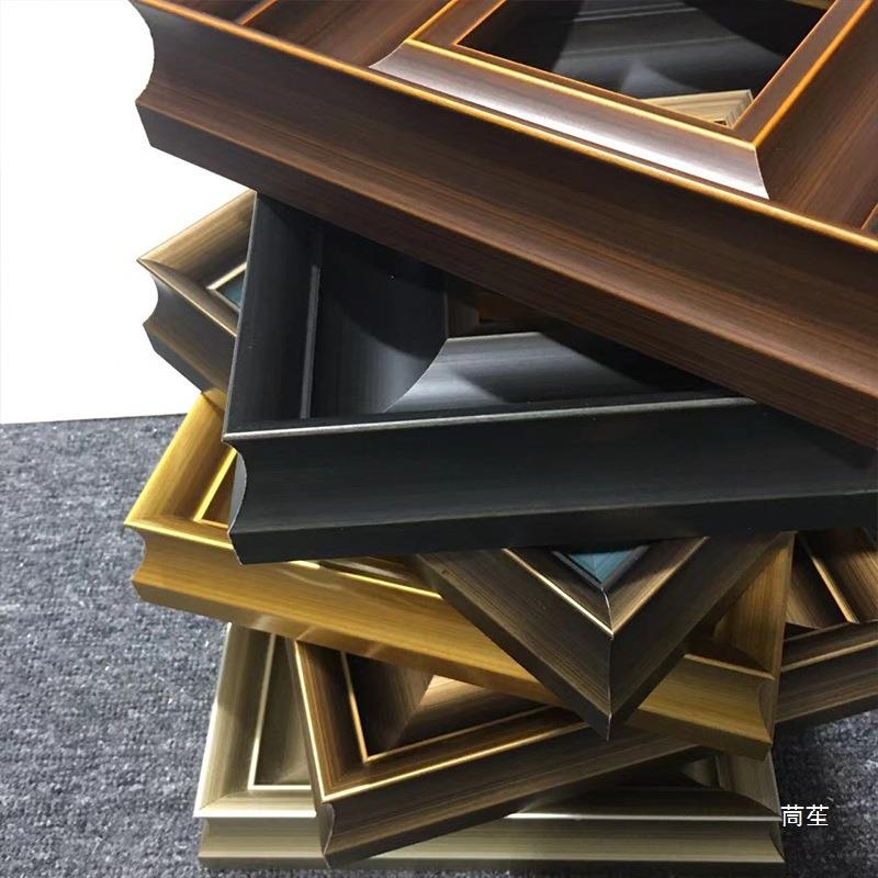 简约中金贴箔实木油画色外框装裱油棒画框水麦太保彩式画画彩铅相