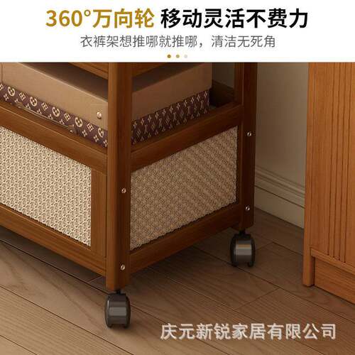 家用衣架落卧室挂衣架实木房间晾衣帽架地简子易古衣服中衣裤架架