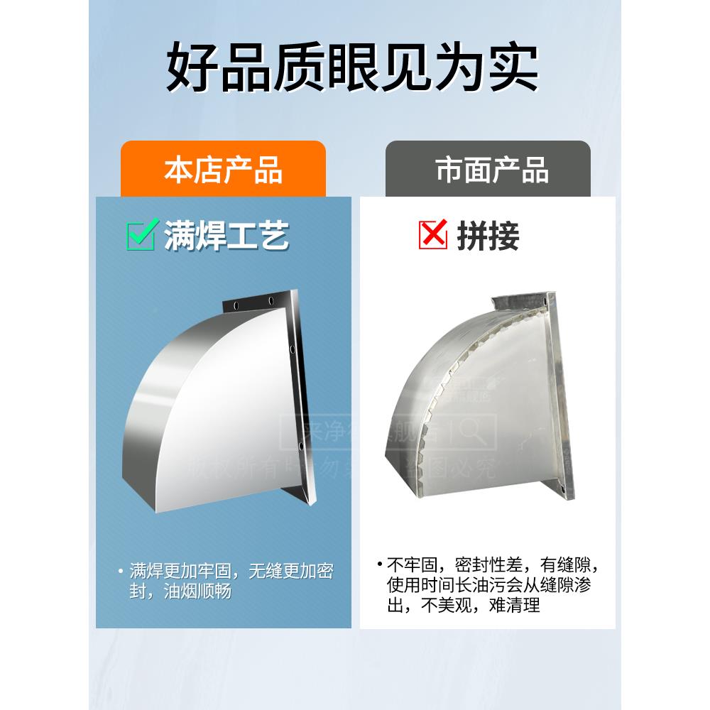 不锈钢外墙雨防风防F7675H77罩厨房形排出风口风帽方排气气扇罩