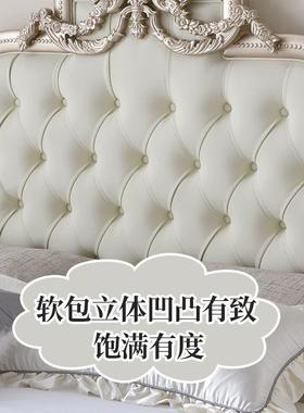 法公式轻奢木床美床实式床储物雕花55501主床高端婚主卧大床欧式