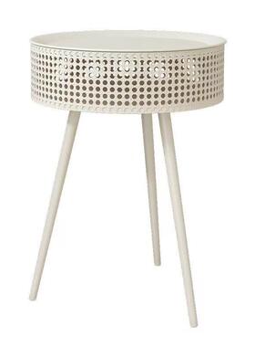 奶油床头柜简约现代家用卧室风儿童小型小茶铁艺95507几边几