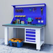 重型工作台厂间防静台电面操工作台钳LUD工台吊车抽工位桌钳工工