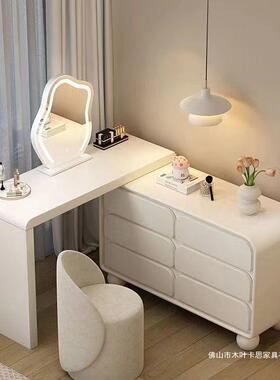 奶台油风梳妆空一储体轻奢大48286存省间现代简约收纳柜卧室家用