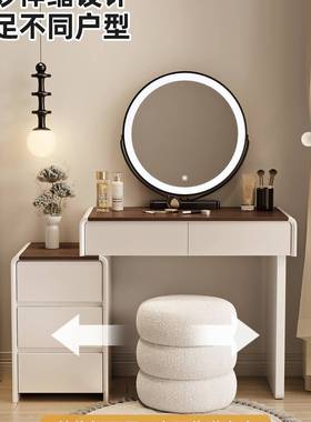 202新卧简款实木31563烤漆梳妆台室现代约小户型化5妆桌斗柜一体