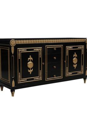 亚历山大15142家四门酒边柜法式餐柜桦木雕用拼花餐边柜别刻墅家