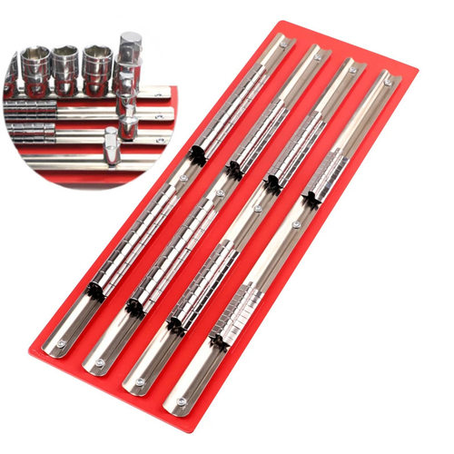 150*400mm铁板套筒架 1/2 3/8 1/4筒夹架家用工具套装套筒工具架