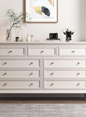 美式实木五七九斗柜卧室床尾屉收柜纳客厅抽AJR置物储柜物斗橱靠