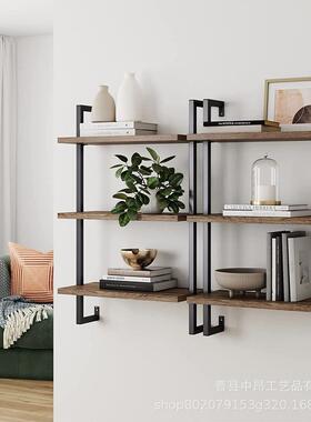层小书柜动壁3挂式书架悬挂48650搁板浮带木材和工属业管道/金框
