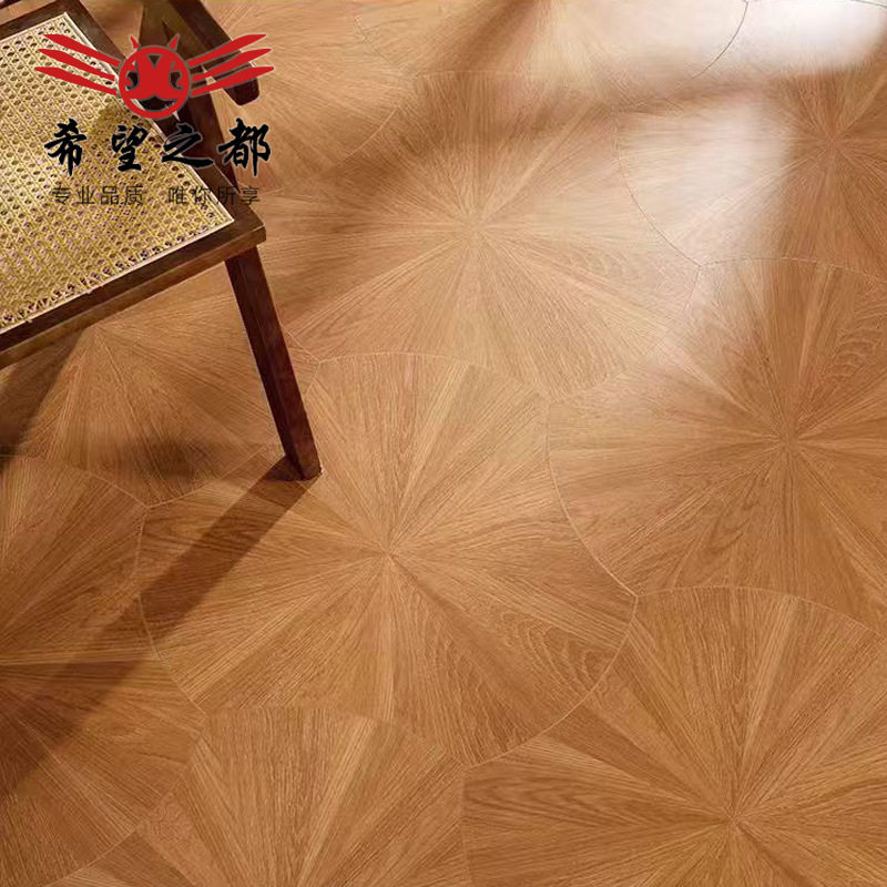 柔光天鹅绒异形荷叶木纹地板砖