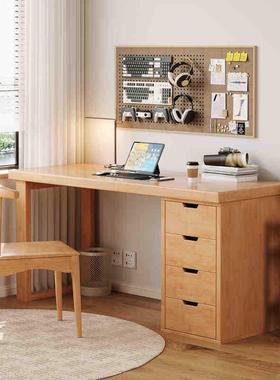 实木书大板一桌书柜体桌简约家用学桌生写字学桌77117办公电习脑