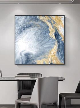 纯手绘星抽空画餐厅装饰画油画形象客方厅卧室挂蓝色感93726摆台