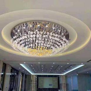 非标酒意店大堂餐厅别墅厅大吊灯创天花蝴蝶玻挂285饰客吸顶灯璃