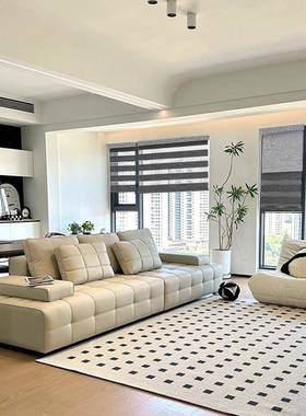 双全层卷夜RUD日帘电动手拉帘式办公室卧室遮光隔热门窗帘免打孔