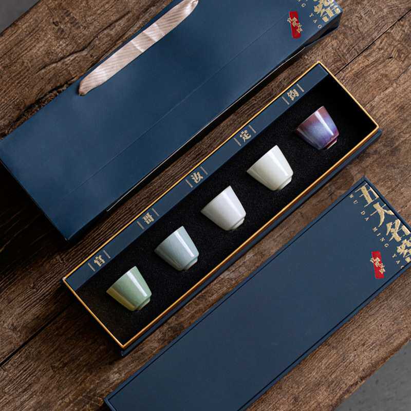 五大名窑陶瓷茶杯单杯功夫茶具家用主人杯小品茗杯手工汝窑建盏