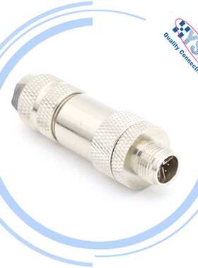 09148811805 M12 X型公头压接组装现场接线连接器