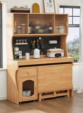 %实木多功能家用小餐桌物餐桌户餐柜储边折叠桌椅组合小型一61980