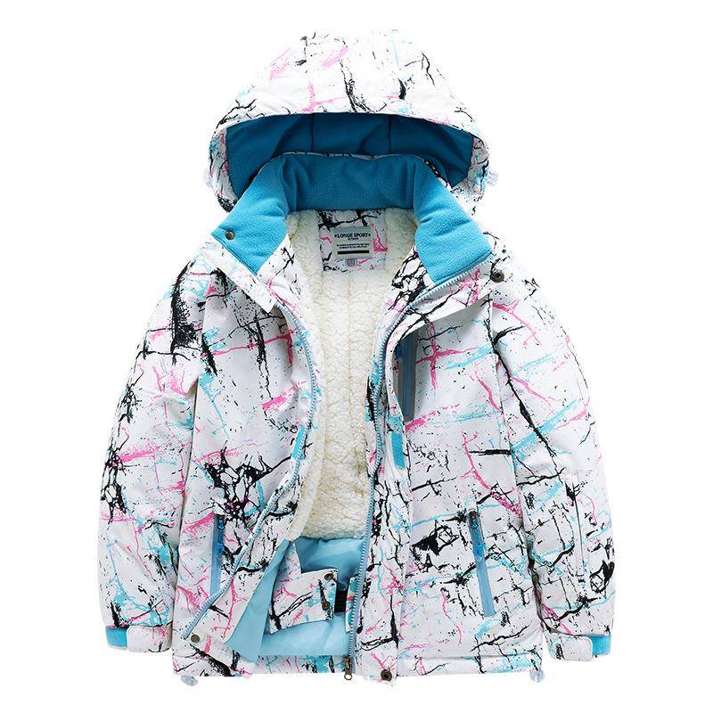 儿滑雪服装女童户外加暖厚防水防风套保男童宝宝滑雪TZ2366衣裤童