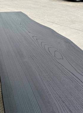 K蜡*碳化木板实木大板茶桌餐桌色木板实木板桌PVZ板面桌黑板白木