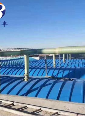 废水气处理璃盖钢污池盖板密封玻璃钢弧JTD形玻板耐腐蚀耐压强耐