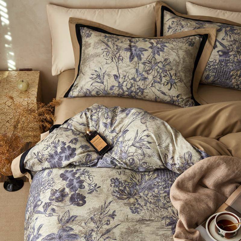 轻美式10磨0S厚长绒棉毛四件套秋冬加保暖J3全棉纯棉超柔奢床上用