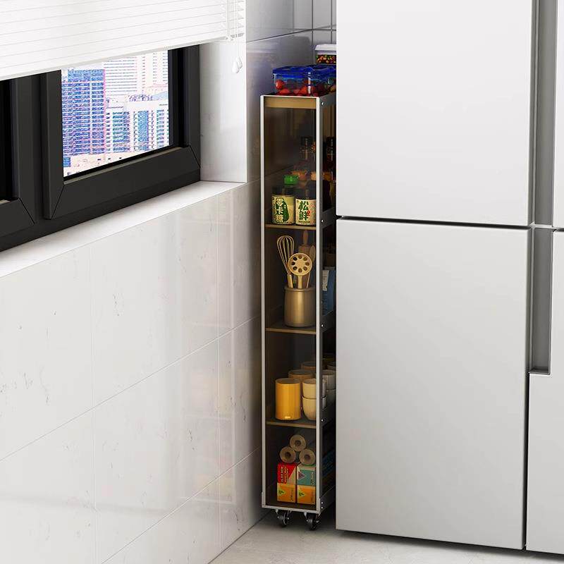 小寸房夹缝置物架落缝地多层冰箱边厨6BF20cm窄尺钢化玻璃收纳储