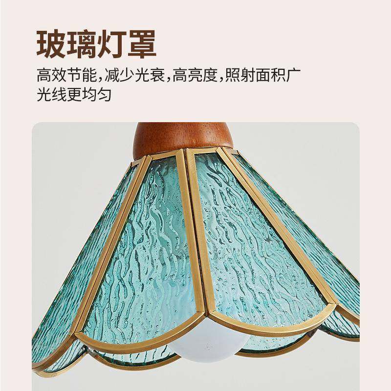 新款手复664古美式吊灯铜纯工全璃焊锡灯卧室床头餐厅法式玻小吊,家装灯饰光源,智能吊灯,淘宝优惠券,粉丝福利购,淘宝优惠卷