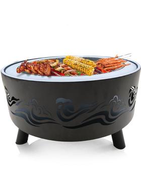 火烤火炉碳盆烤炉家无烟木炭烤火用KL001盆炉火炉碳炉室内庭院取