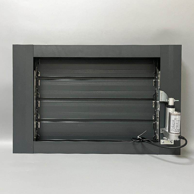 合金电动百叶窗自垂百叶出290程风口厨房外通风窗工固铝定墙百叶