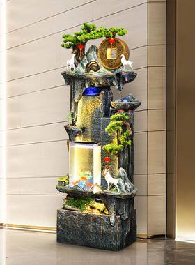 中假VWK山喷泉地水摆流件循环式水鱼缸室内客厅办公室落景观开业