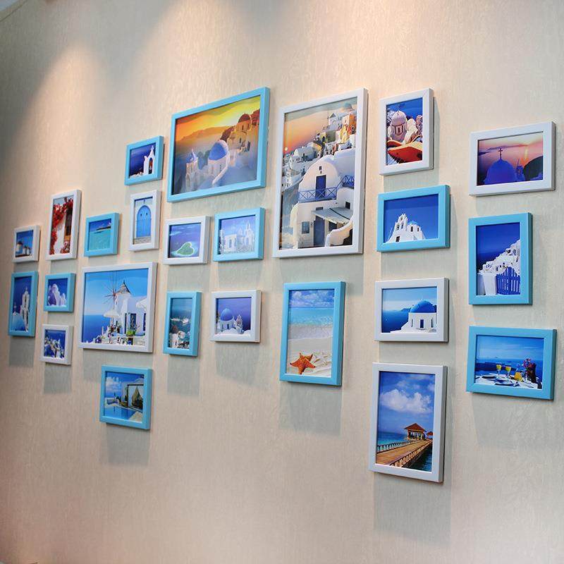 客厅室卧照片大墙面相框墙地中海复古相片墙24框挂墙T24001墙相框,家居饰品,DIY亲子装饰画,淘宝优惠券,粉丝福利购,淘宝优惠卷