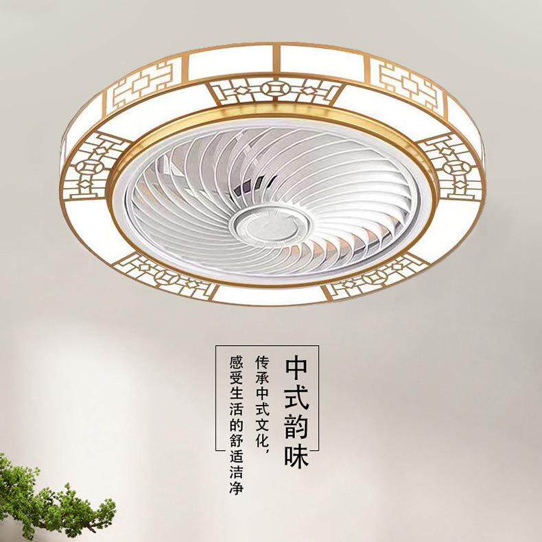 卧室吸顶灯风扇新中式书房带风扇约一体灯669简餐灯厅吊扇灯直新