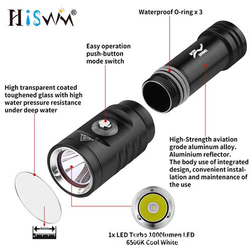 热销DM001水L小巧珍袖2潜水手电陆筒DM00118650轻便LED潜水手电筒