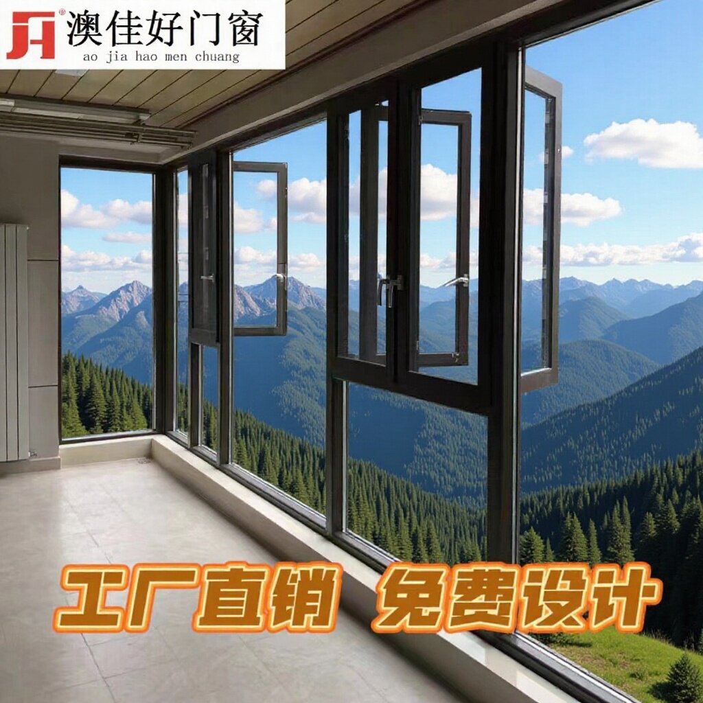 新款断桥铝门窗隔音窗系统窗封阳台落地窗希美克五金18年厂图片