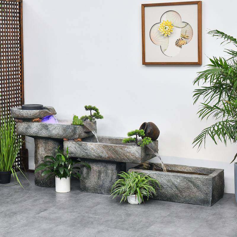 中式景庭ZFD装饰假台山流水喷泉鱼池户外花园室院内观阳造景落地,家居饰品,流水摆件,淘宝优惠券,粉丝福利购,淘宝优惠卷