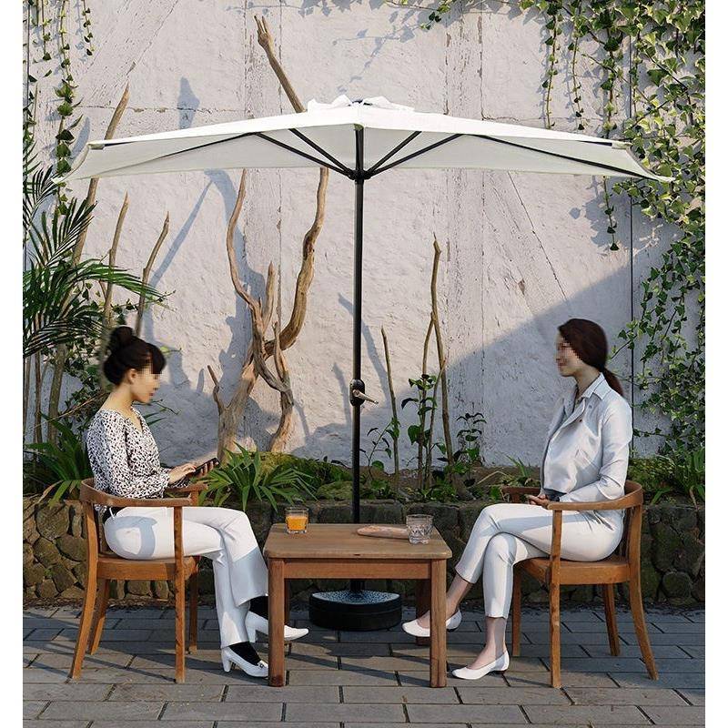 防雨靠墙半F9H996SS边伞半圆伞户遮阳伞墙庭壁伞花园阳台侧边伞院