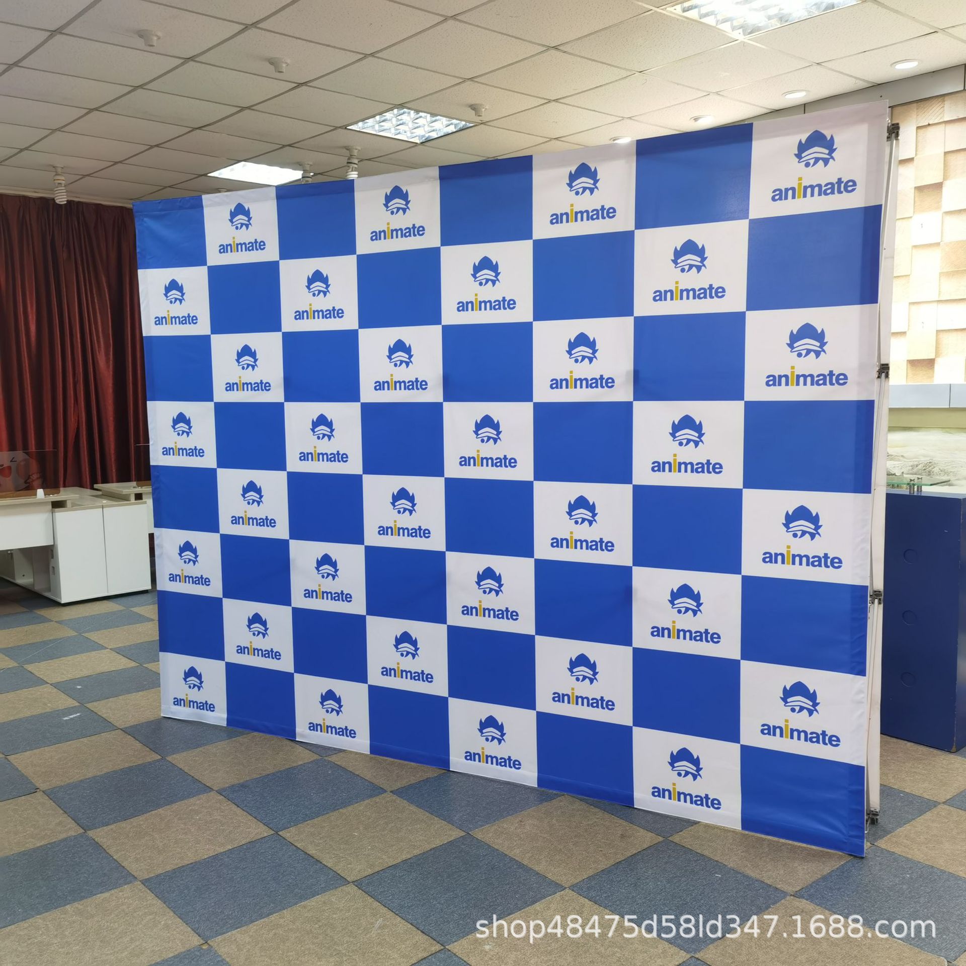 户外便携折叠收缩铝布拉网展架