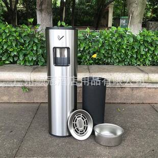 防锈指纹不外钢酒店座GPX-129V地烟蒂柱立圾式灭烟柱户吸烟区带烟