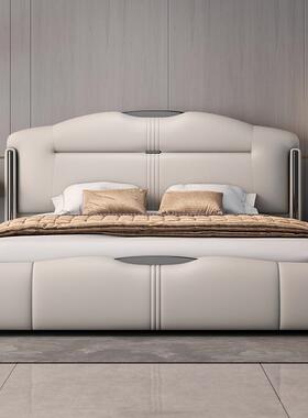 高式意床WJX网红轻奢现代简床双人主卧约婚床储物端皮艺床软包床