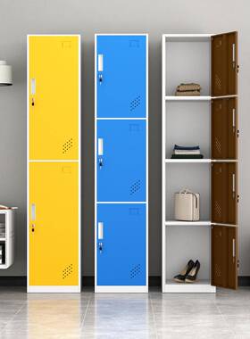 色铁皮更柜衣柜员工储物钢彩制多门存包FT-35164柜身健房单门柜浴