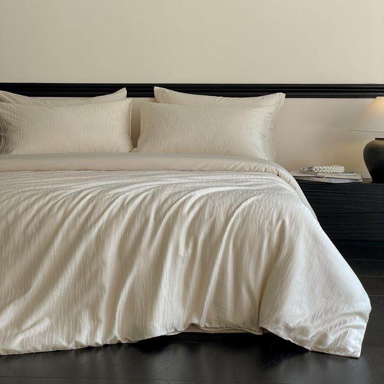 A类100s兰精天丝棉床贡缎提花四件套轻奢套款MN-01四件床单单被套