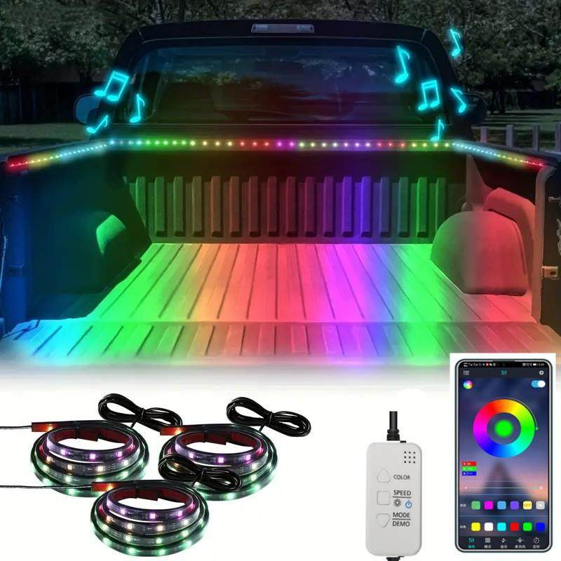 热销皮卡车后备箱照明灯RGB气氛踏板灯F150通用汽车LED幻彩流光灯,玩具/童车/益智/积木/模型,毛绒/玩偶/公仔/布艺类玩具,淘宝优惠券,粉丝福利购,淘宝优惠卷