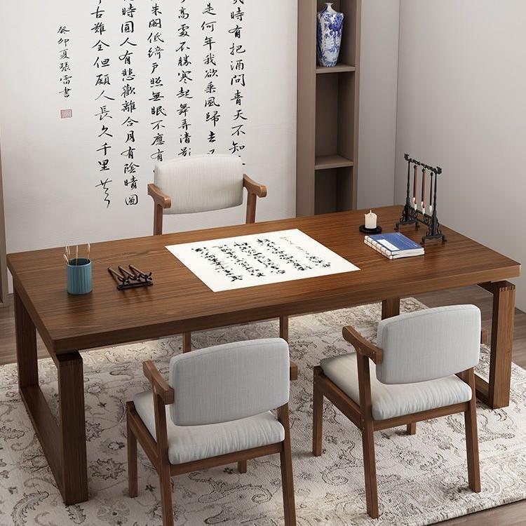 实木简书法桌家用书画房桌新中大书桌书式写字桌409书法案台易国