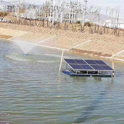 兰环太板阳能喷泉曝气机LSUN-PQ2块4/块/6块伏48V直流太阳能曝气