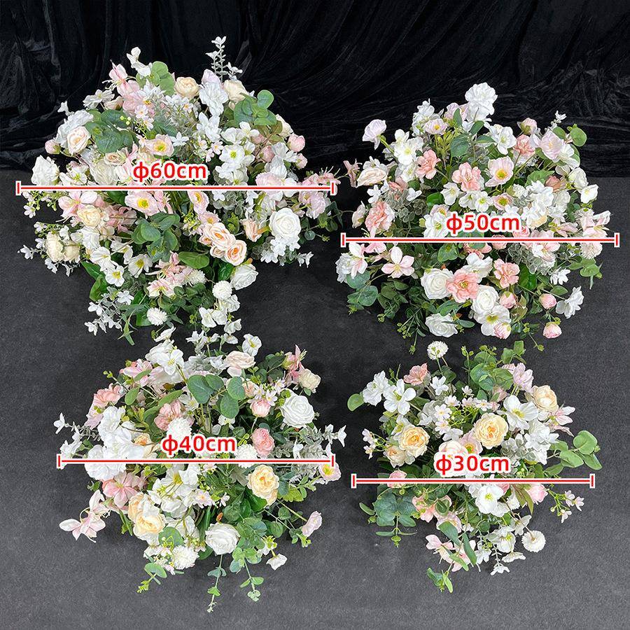 热销花球艺布花置婚礼花球203/景迎宾区假花仪背仿式真花新款花束
