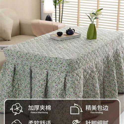 新长方形款烤火桌子罩套加厚电炉F9976899冬取暖桌茶几烤布火罩围