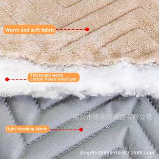 新款品全质超厚款遮绒高棉窗帘光隔音夹层保温窗帘657绒布夹棉