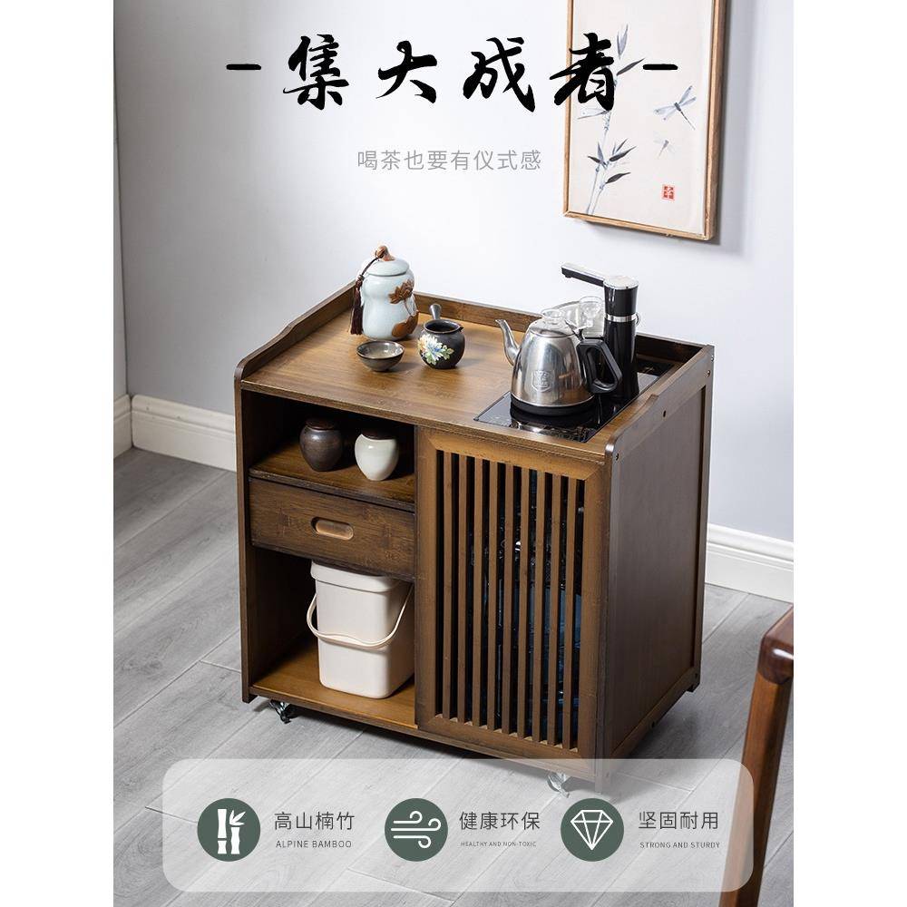 放子桶装水2021-12茶的架茶道带置物公架柜办室商用烧水茶台桌边